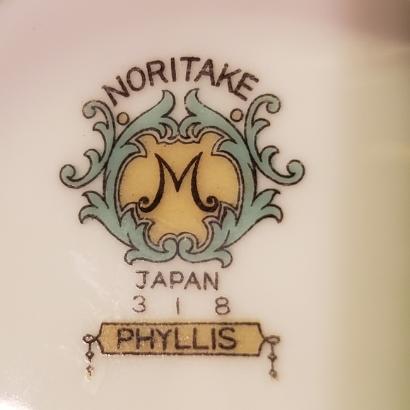 Vtg Syrup/Pitcher/Creamer "Phyllis" By Noritake Gold Accents Roses Porcelain - Picture 7 of 7